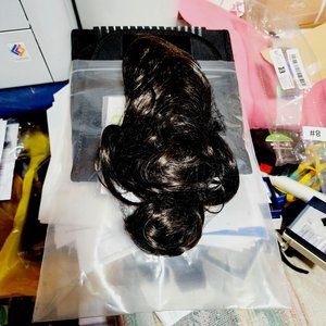 Ladies hair extension with claw clip 12 inches long deep brown/black US Seller!